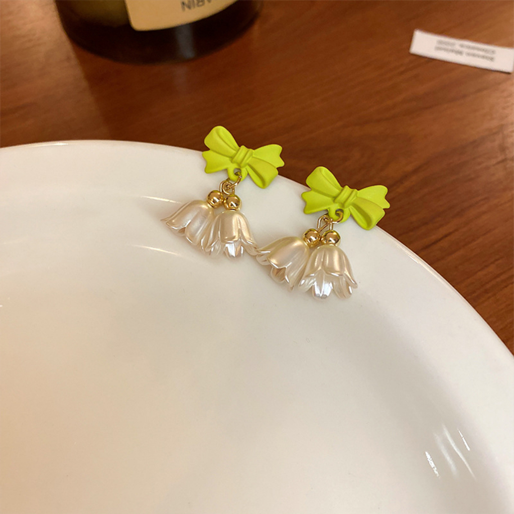 Bông Tai Pha Lê Hoa Huệ Tây S925 Phong Cách Tươi Mát Ngọt Ngào