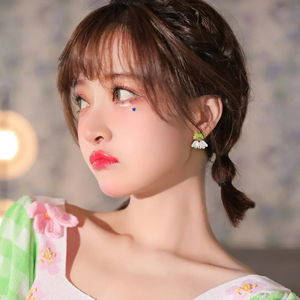 Bông Tai Pha Lê Hoa Huệ Tây S925 Phong Cách Tươi Mát Ngọt Ngào