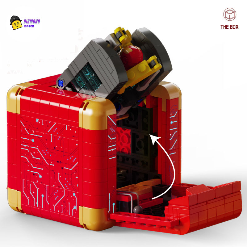 Đồ Chơi Lắp Ráp Kiểu LEGO BOX Mô Hình Chiếc Hộp Bí Ẩn Biến Hình Anh Hùng Iron Man Marvel Avengers Mecha Robot LW2075
