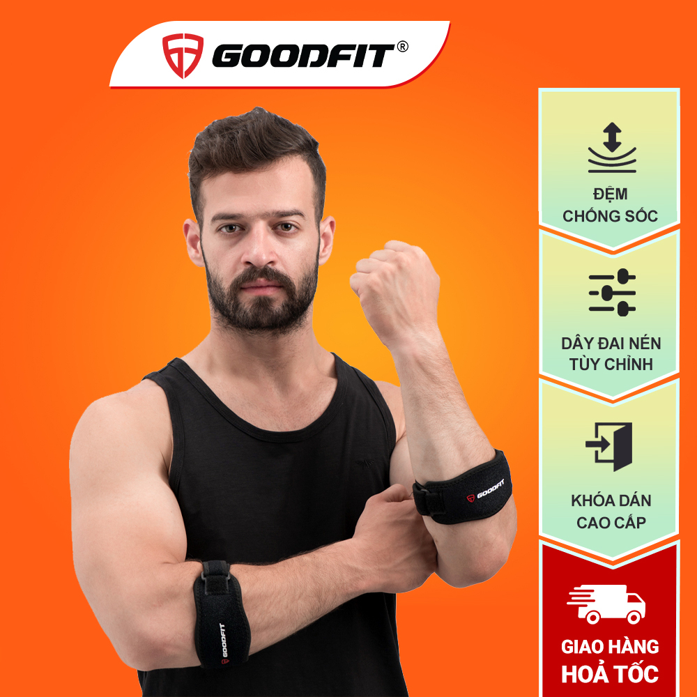 Băng bảo vệ khuỷu tay hỗ trợ tập Gym,Yoga GoodFit GF403E băng khuỷu tay, bó khuỷu tay