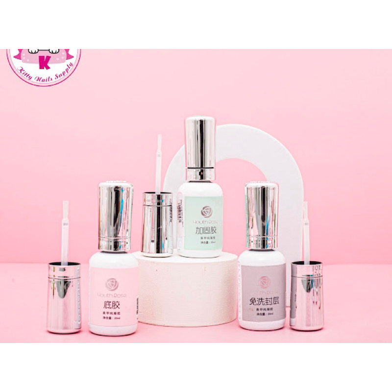 Base - Top - cứng móng Hoa hồng 20ml, liên kết gel, top bóng , cứng móng hoa hồng 20ml chính hãng