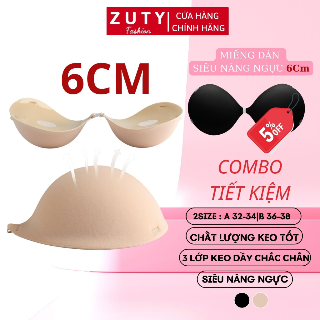 Áo ngực dán miếng độn nâng ngực cao cấp siêu dầy 6cm chống chảy xệ đẩy nâng ngực tạo khe cho ngực nhỏ ZUTY P41