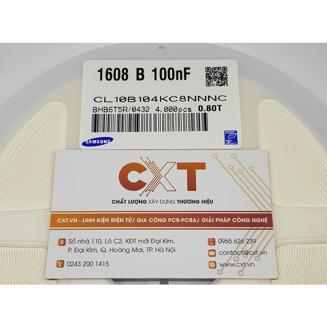 [Dây 10 cái] Tụ dán 0603 100V các giá trị