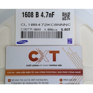 [Dây 10 cái] Tụ dán 0603 100V các giá trị