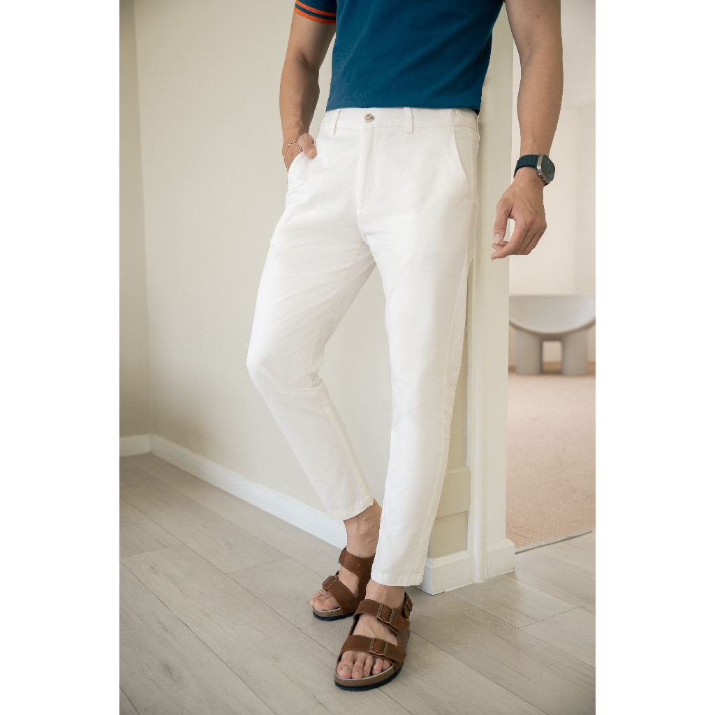 Quần Kaki Dài Nam Cao Cấp Chinos White 3.0 BY COTTON