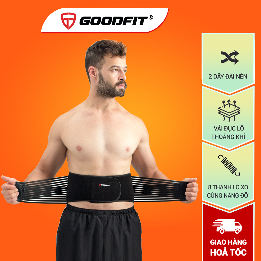 Đai lưng tập Gym, đai tập Gym bảo vệ cột sống chống đau lưng GoodFit GF722WS