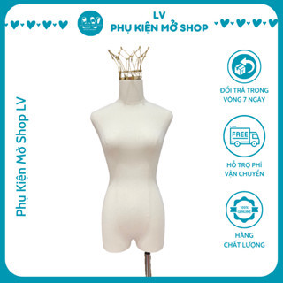 Manocanh Vương Miện không tay Ma nơ canh nữ bọc vải cotton cao cấp - LV03