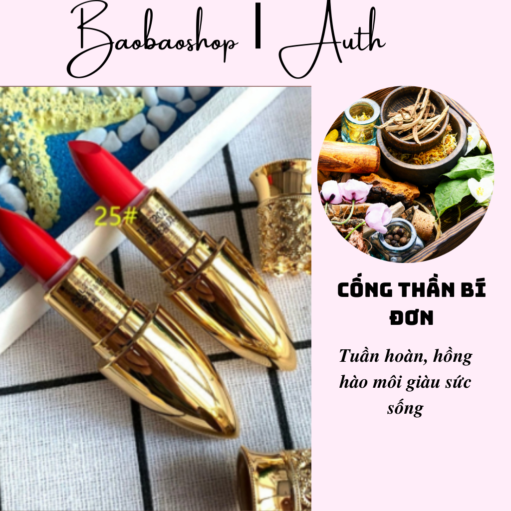 Son lì Whoo mini màu Hồng cam Rosy Coral số 25 full box siêu đẹp thiết kế tinh xảo