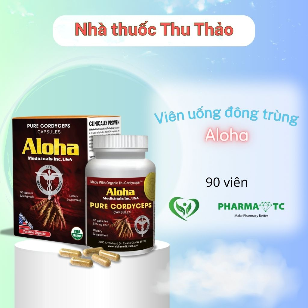 Đông trùng hạ thảo 100% ALOHA nhập khẩu MỸ 90 viên - NT Thu Thảo