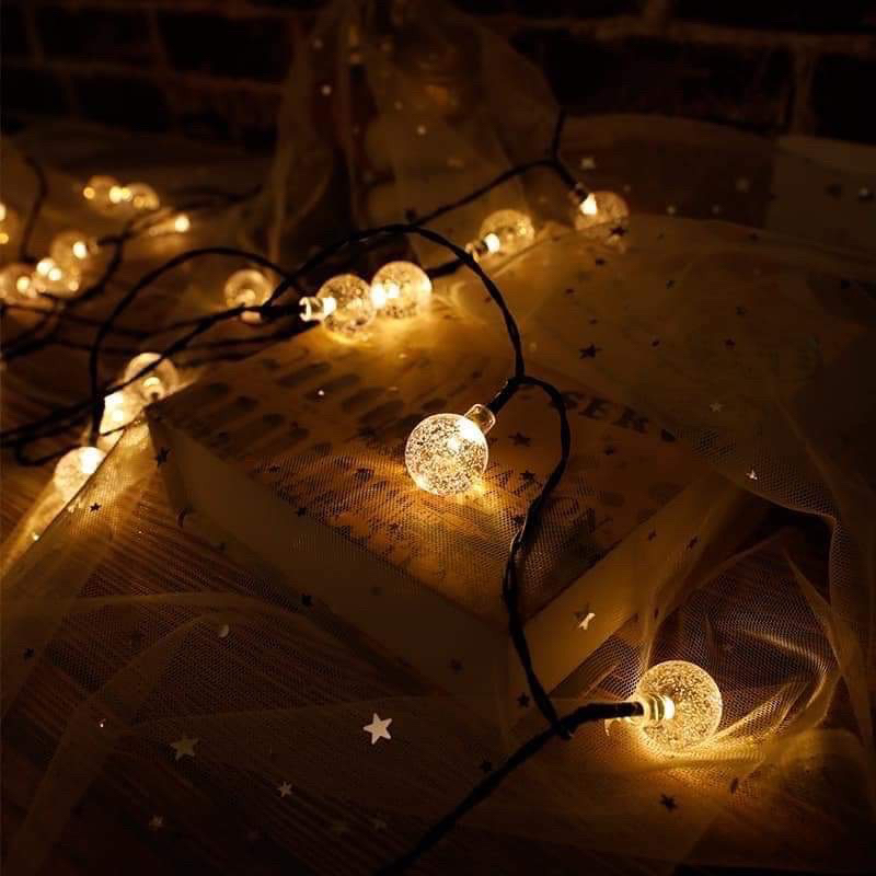 Dây đèn led bi bọt nước trang trí trong nhà, ngoài trời, chống nước