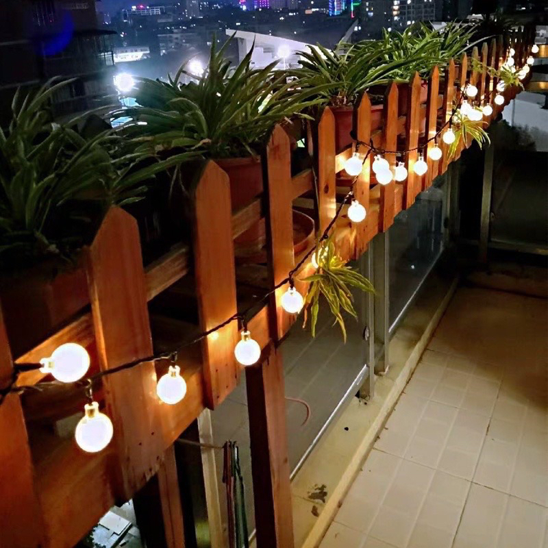 Dây đèn led bi bọt nước trang trí trong nhà, ngoài trời, chống nước