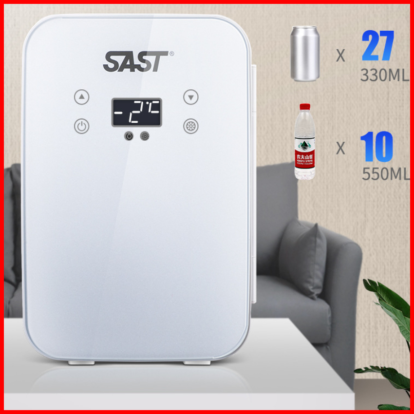 Tủ lạnh mini 20L Sast dùng trên xe oto hoặc gia đình có thể điều chỉnh để giữ lạnh và ấm, bảo quản sữa cho bé, mỹ phẩm