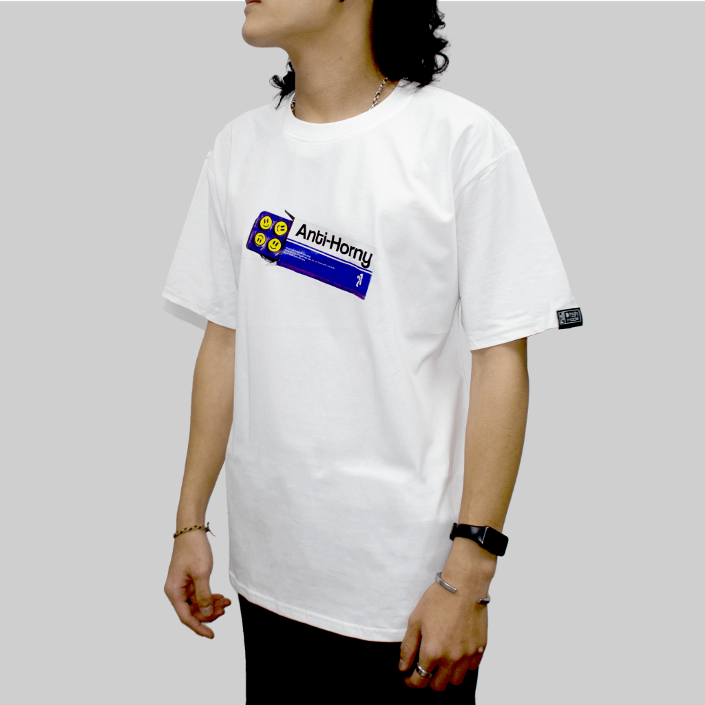 Áo thun HIGHMODE "Anti H0rny pills" - Form Boxy Oversize, 100% cotton, unisex nam nữ