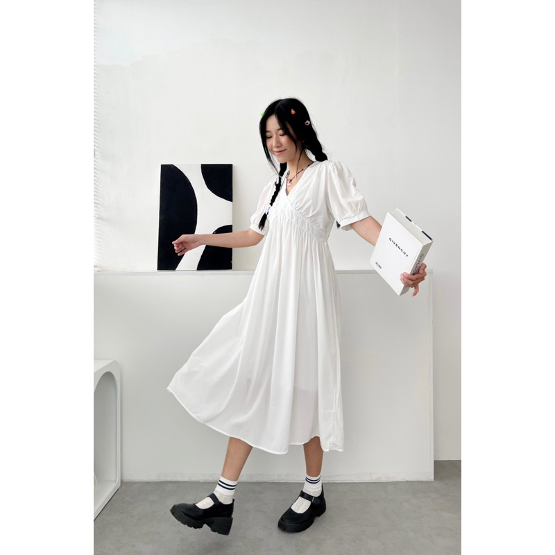 Đầm lụa cổ chéo siêu xinh - Surichau Clothing