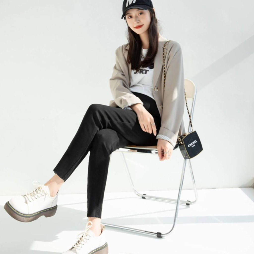 Quần jean bầu slimfit gấu cắt đàn hồi Snugg - SNU2168