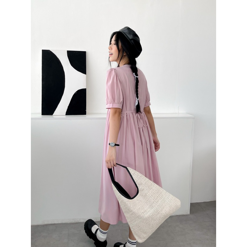 Đầm lụa cổ chéo siêu xinh - Surichau Clothing