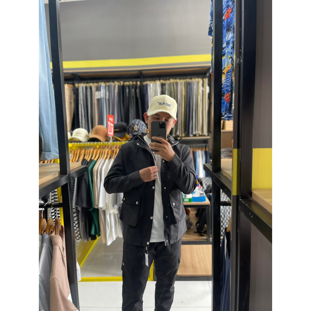 Áo khoác dù túi hộp cho nam và nữ, ảnh thật chụp tại shop