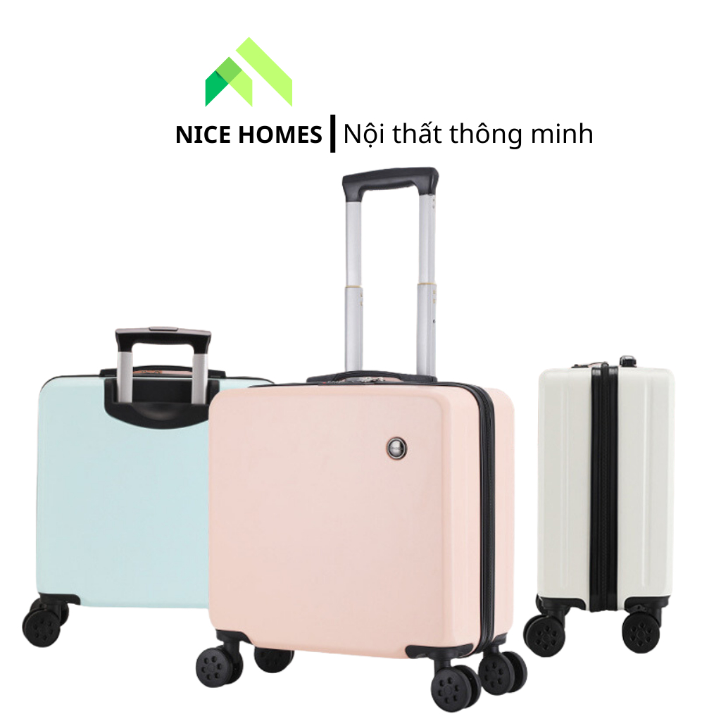 Vali Nhựa 2 Chức Năng Kéo, Xách Tay, Du Lịch Bằng Nhựa Cao Cấp ABS, Hành Lý Xách Tay size 18, 20 inch PR139