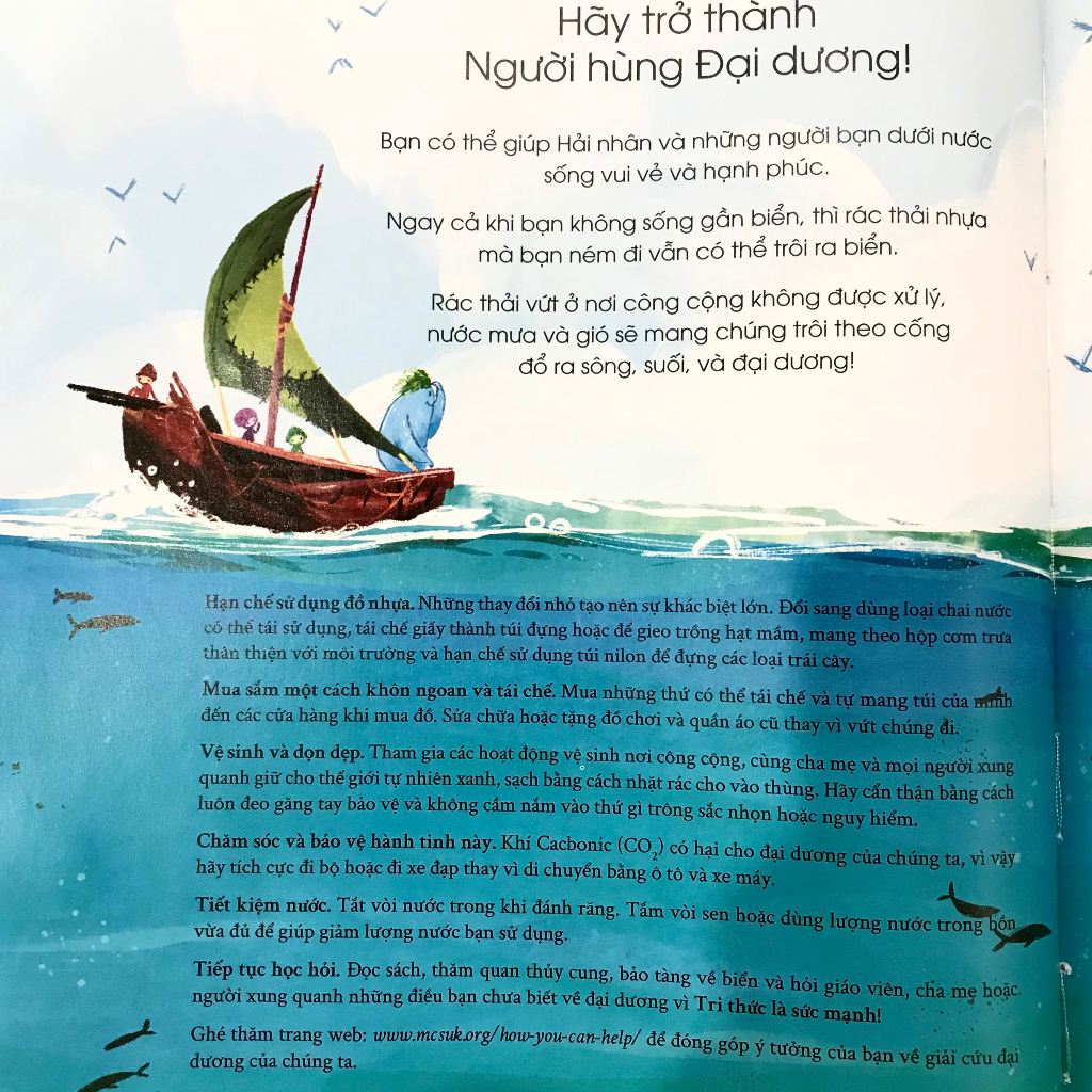Sách - Chiếc bánh rong biển cuối cùng (Hãy trở thành người hùng đại dương!) - Phiên bản song ngữ Anh Việt