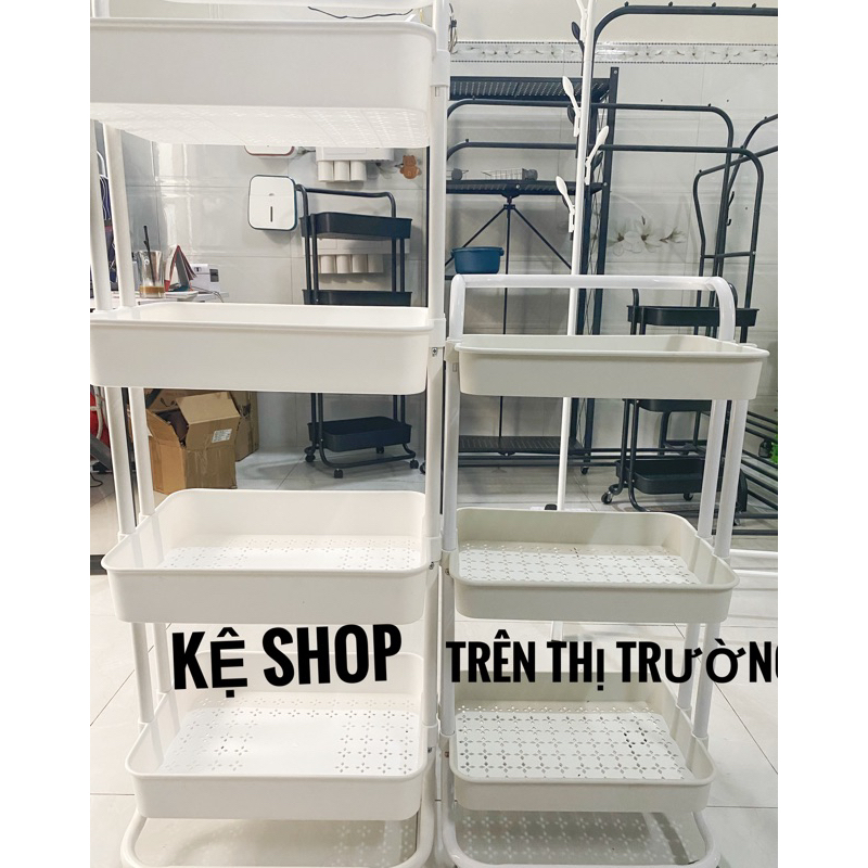 Kệ Đa Năng 5/4/3 Tầng , Xe đẩy 4 tầng Spa có bánh xe