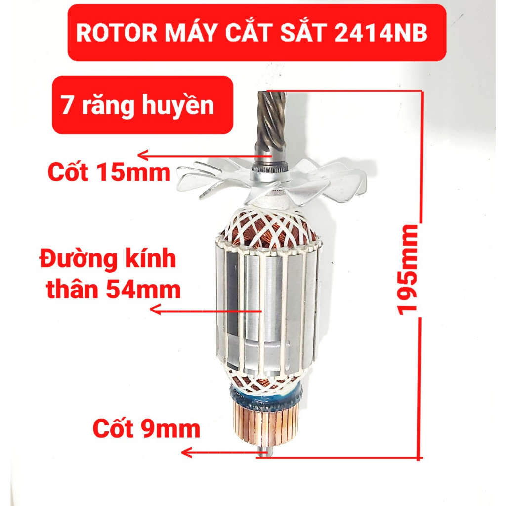 Rotor máy cắt sắt Makita 2414 2414NB 2414B