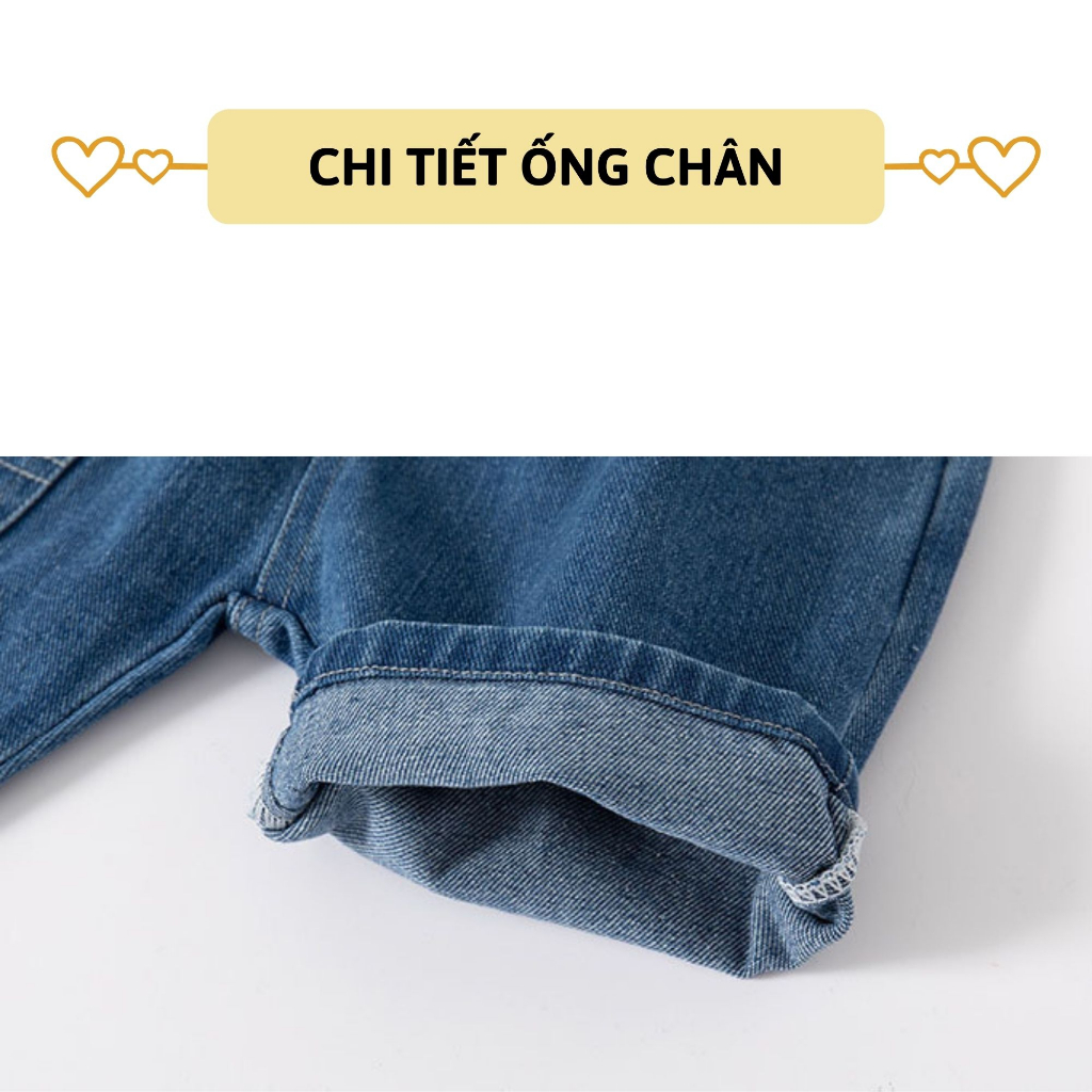 Quần short jean bé trai 27Kids WELLKIDS đùi bò mềm lưng chun nam cho trẻ từ 2-8 tuổi BSJE2