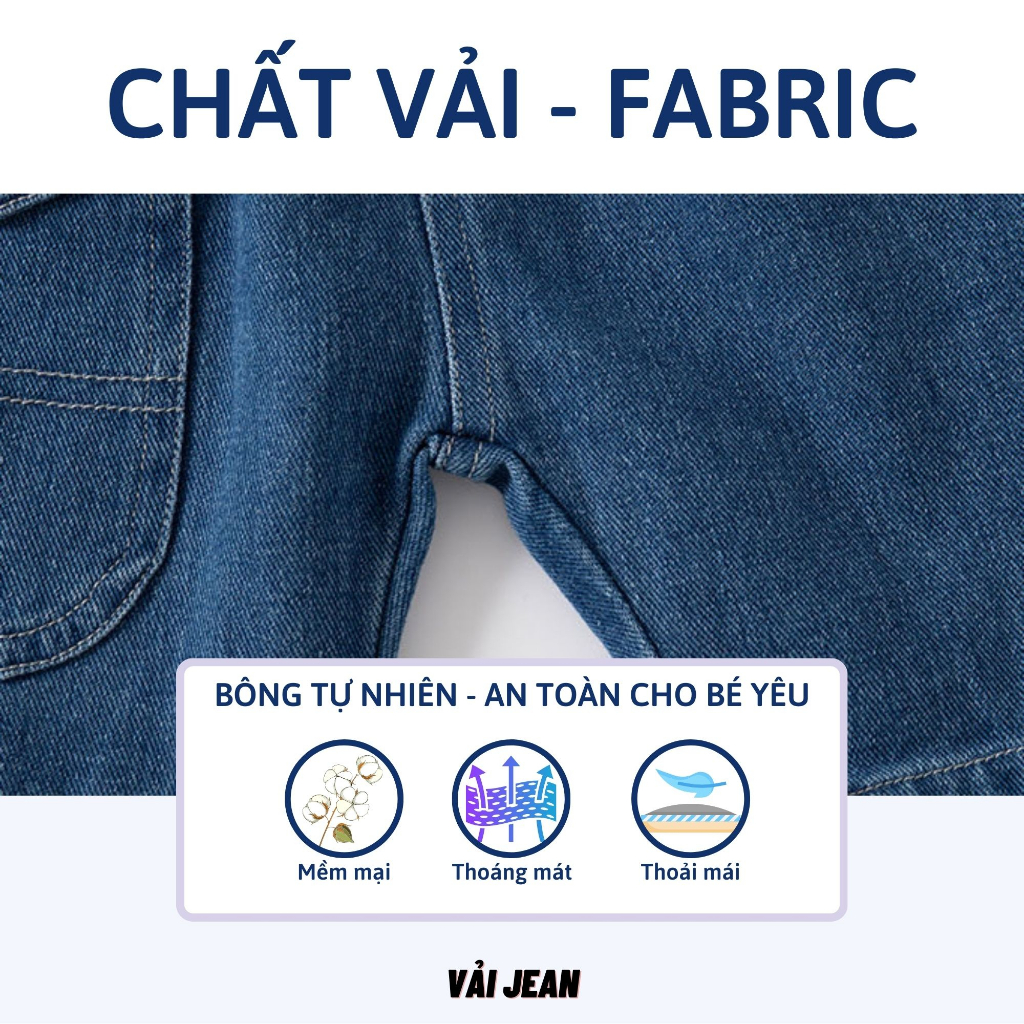 Quần short jean bé trai 27Kids WELLKIDS đùi bò mềm lưng chun nam cho trẻ từ 2-8 tuổi BSJE2