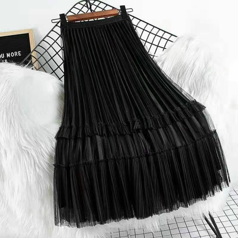 Chân váy von tầng xếp ly mặc được 2 mặt hàng Quảng Châu
