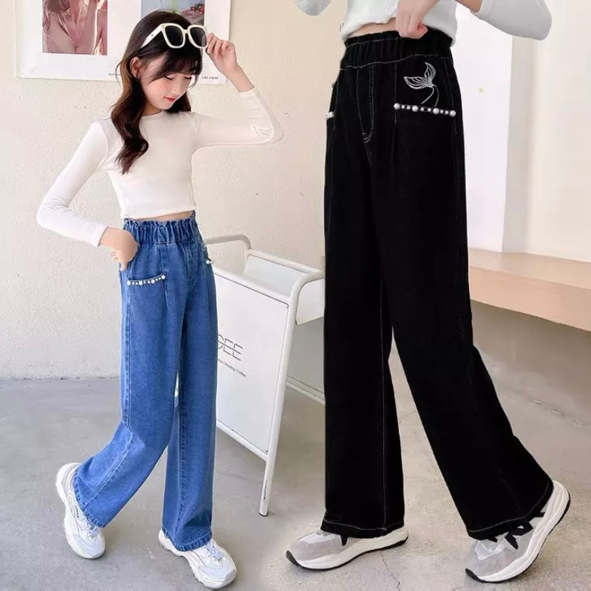 Quần JEAN SUÔNG ĐÍNH NGỌC cao cấp cho bé 20kg - 52kg Munbaby Kids