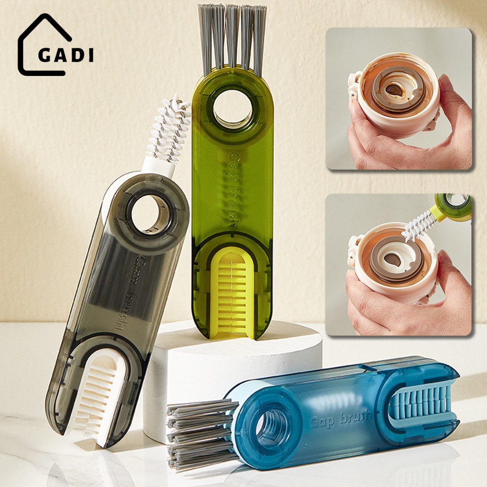 Cọ vệ sinh đa năng, dụng cụ vệ sinh cốc, bình sữa, bình nước xoay 360, 3 đầu chức năng