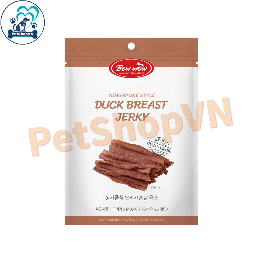Thịt Sấy Kiểu Singapore Cho Chó Mèo BOWWOW Túi 70G Nhiều Vị
