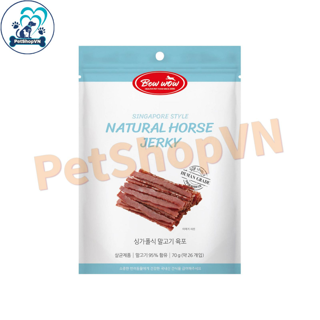 Thịt Sấy Kiểu Singapore Cho Chó Mèo BOWWOW Túi 70G Nhiều Vị