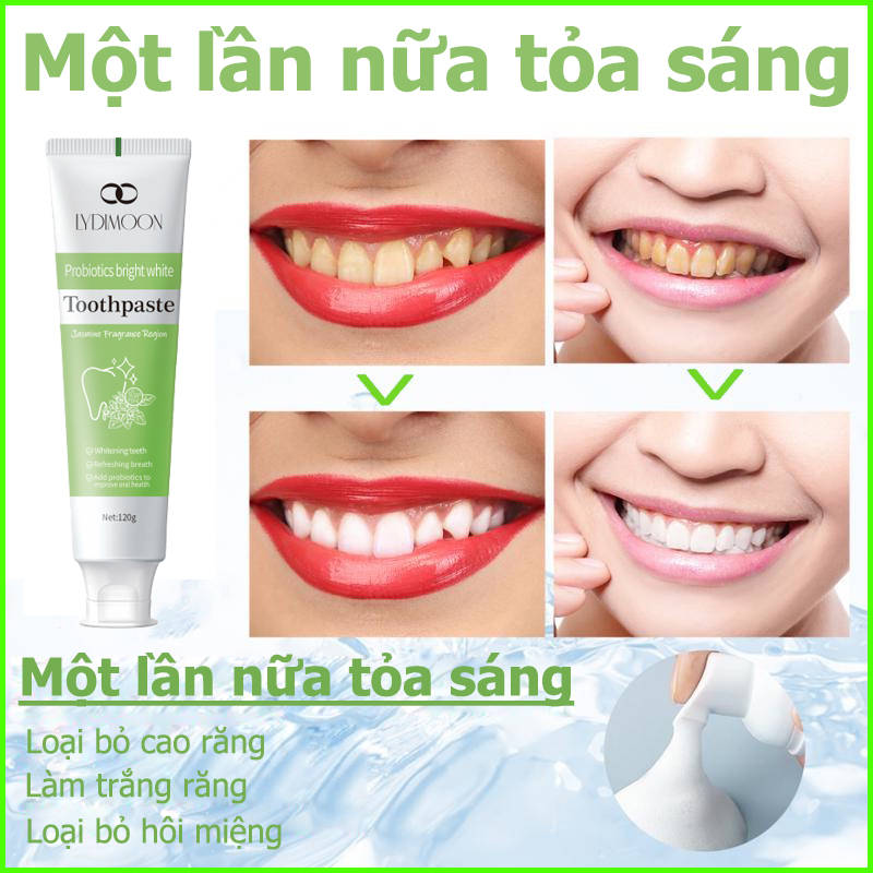 Kem Đánh Răng Làm Trắng Răng Kem đánh trắng răng 120g Giảm Vết Ố Vàng Trên Răng giảm sâu răng Giữ Hơi Thở Thơm Mát