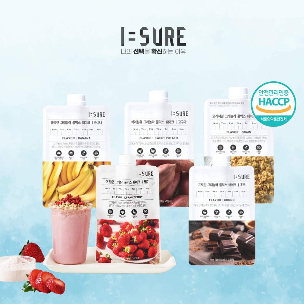 Ngũ cốc giảm cân I=SURE bổ sung lợi khuẩn, protein, collagen và chất xơ