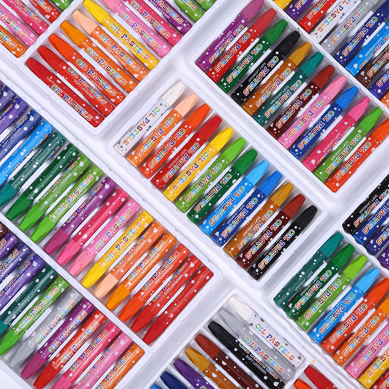 Màu sáp dầu Oil Pastels hộp 12/18/24 màu đẹp lên màu đậm