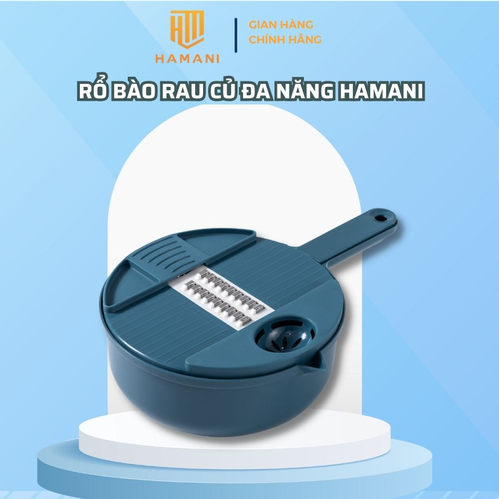 Rổ Bào Rau Củ HAMANI 8 Trong 1 Đa Năng, An Toàn Không Lo Đứt Tay - Hàng loại 1