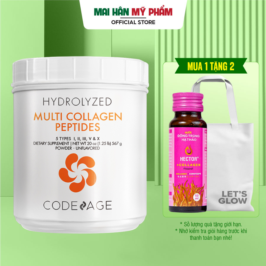 Bột collagen tổng hợp trẻ hóa da CodeAge Multi Collagen 567g