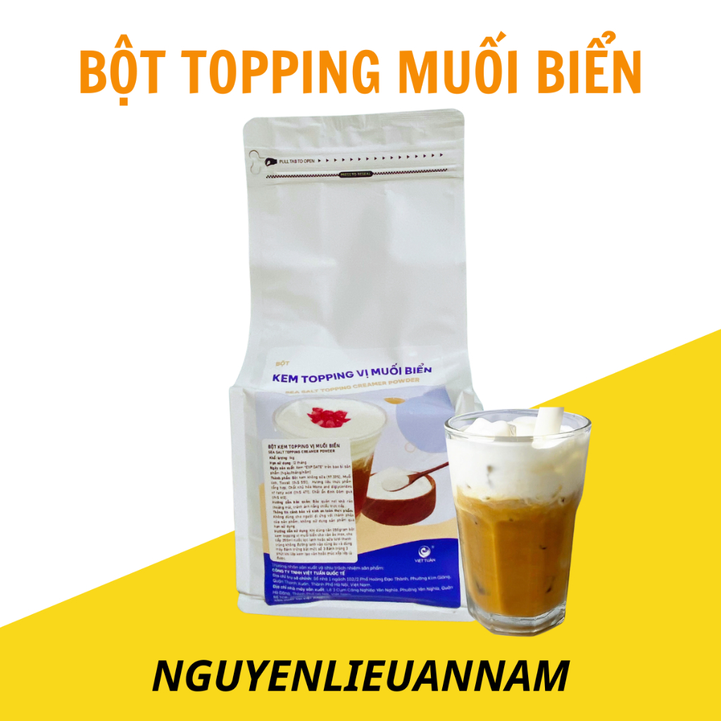 [HOT] BỘT TOPPING VỊ MUỐI BIỂN thơm ngon, sánh mịn, béo ngậy kết hợp với cà phê, trà sữa