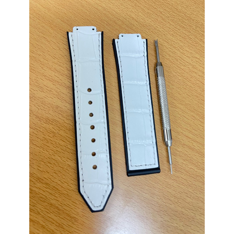 Dây đồng hồ H.U…B.L.O.T nữ lót da trắng, size 13-19-18, case 34 (Tặng kèm dụng cụ thay dây)