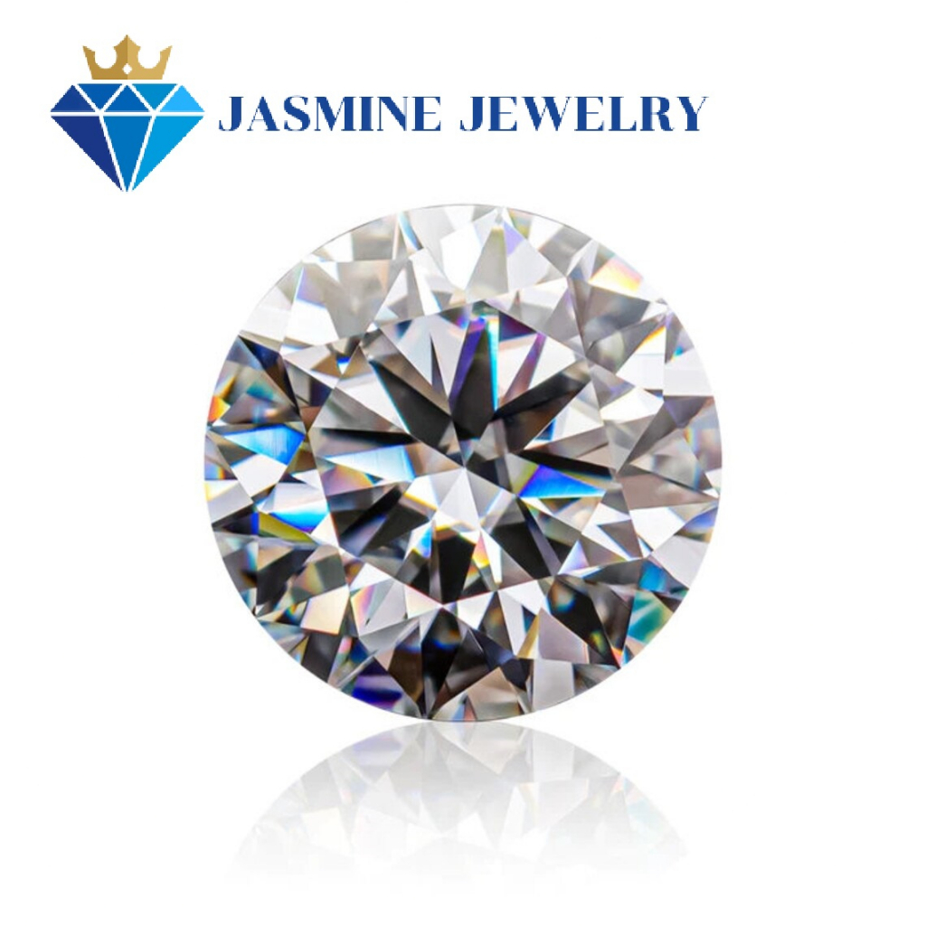 (Size 14.5-22 ly) Kim cương nhân tạo Mỹ Moissanite giác cắt tròn