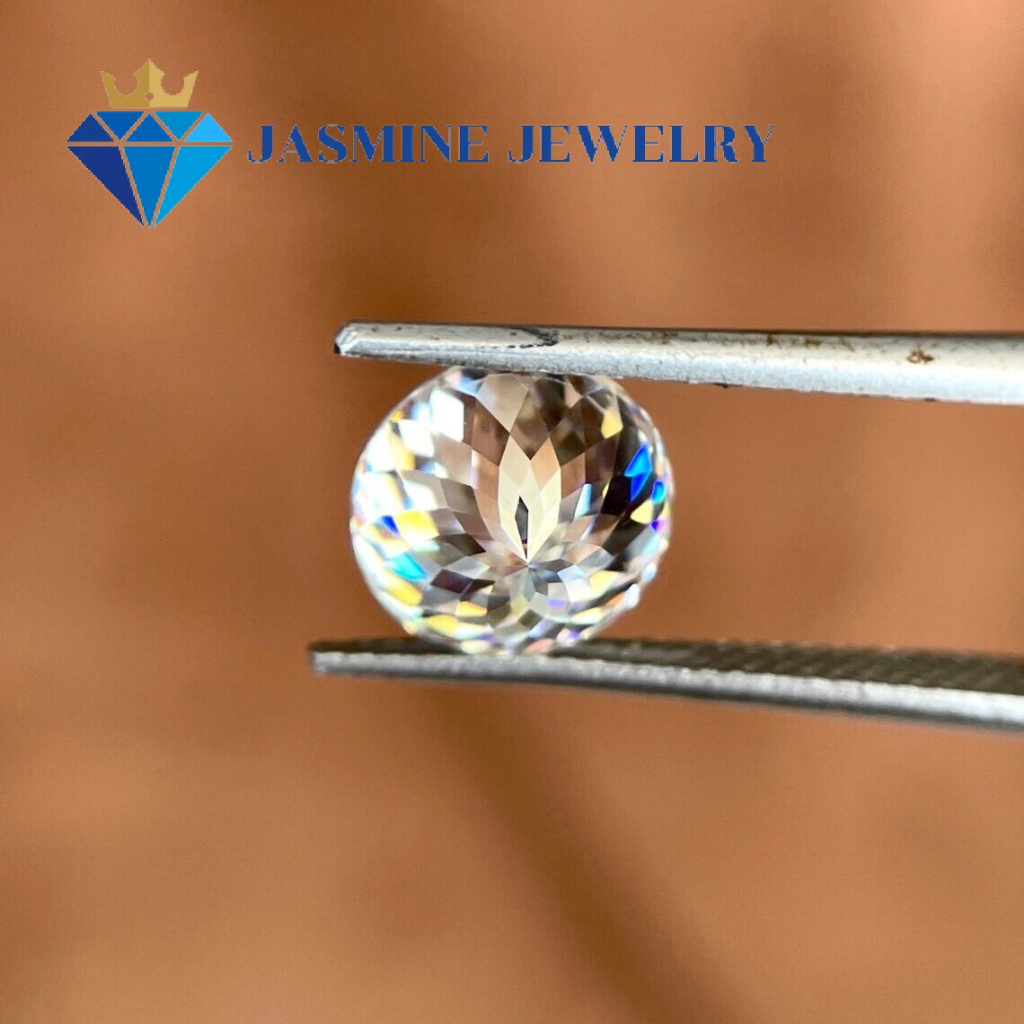 Kim cương nhân tạo Mỹ Moissanite giác cắt hoa cúc Portuguese