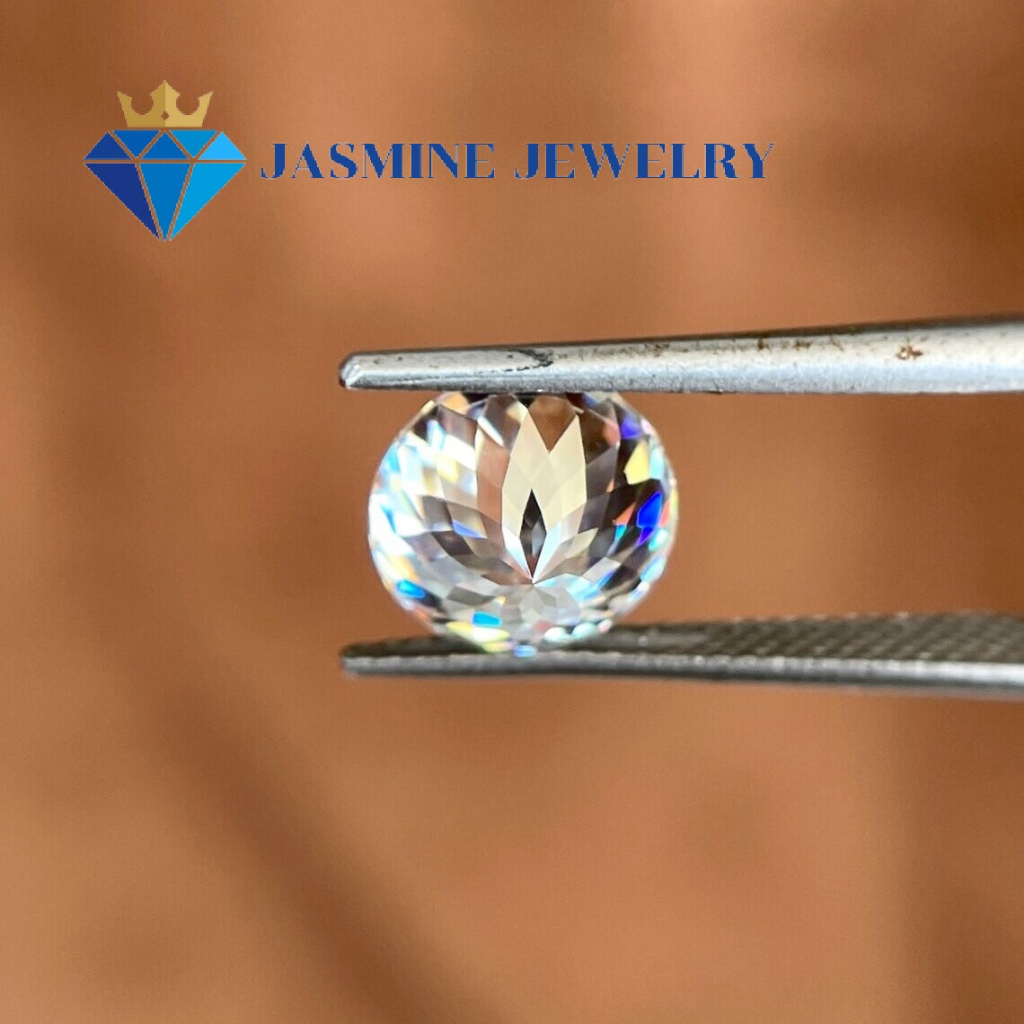 Kim cương nhân tạo Mỹ Moissanite giác cắt hoa cúc Portuguese