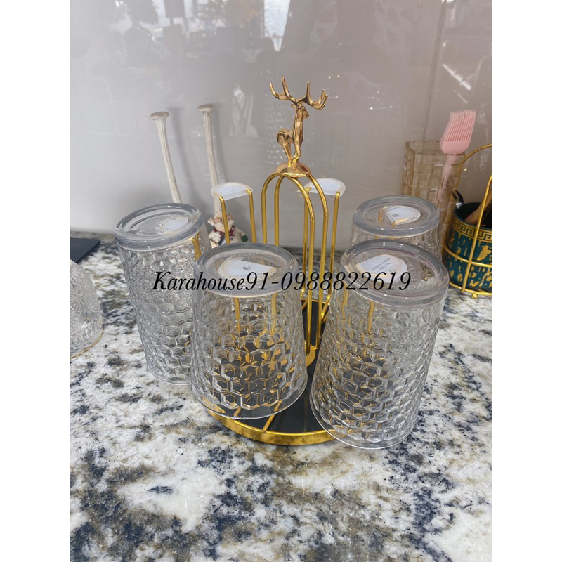 Cốc uống nước nhựa MEKA vân tổ ông Siêu Dầy Dặn Trong