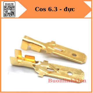 Đầu cos 6.3, cos ghim đực lưỡi cài có lỗ