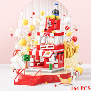 164 chi tiết - bộ đồ chơi lắp ráp cửa hàng kfc/ lắp ghép mô hình quán ăn của hàng gà rán kfc