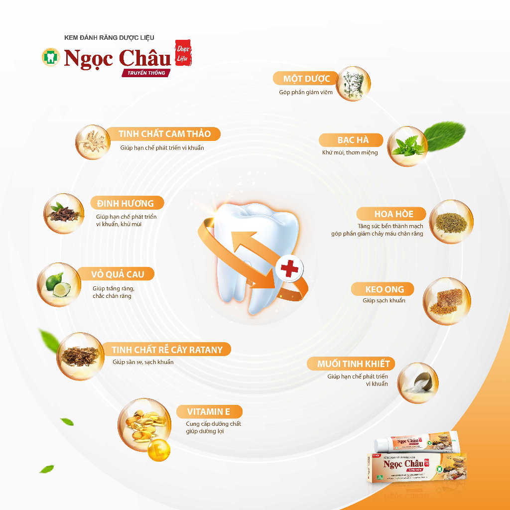 Kem đánh răng dược liệu Ngọc Châu 20g | BigBuy360 - bigbuy360.vn