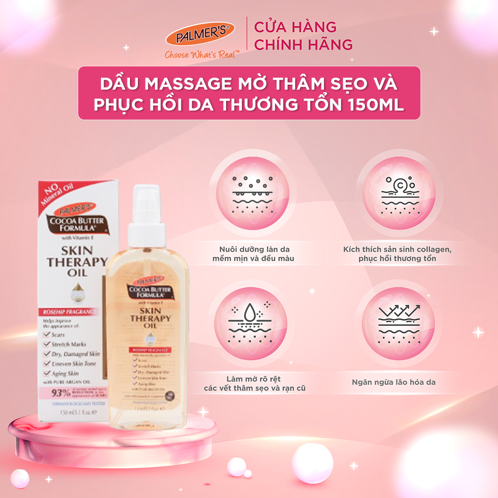 Dầu trị liệu dưỡng da toàn thân và phục hồi da hư tổn Palmer's 150 ml