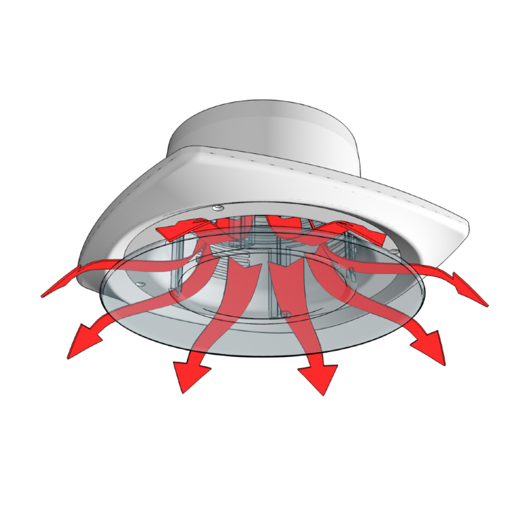 Miệng gió kiểu đĩa tròn nhựa  ERA - APP - Hàng Nga nhập khẩu chính hãng