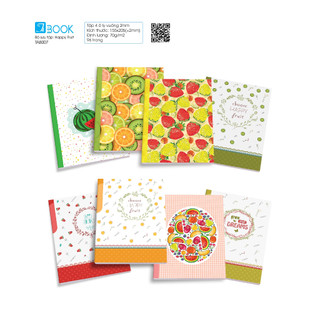 20 cuốn tập học sinh happy fruit hiệu tabook, 96 trang đl70