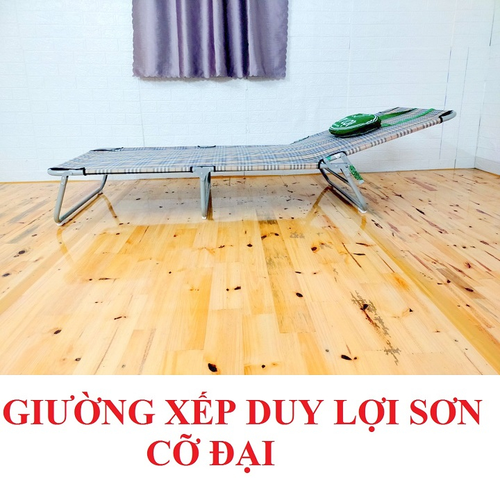 (Hỏa tốc)Giường xếp Duy Lợi thép sơn tĩnh điện cỡ đại hàng chính hãng